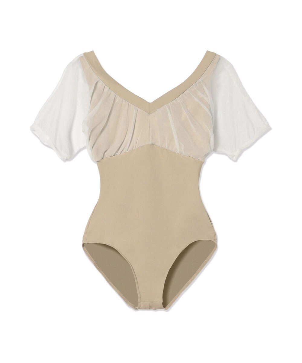 Chacott ドレープスリーブレオタード 