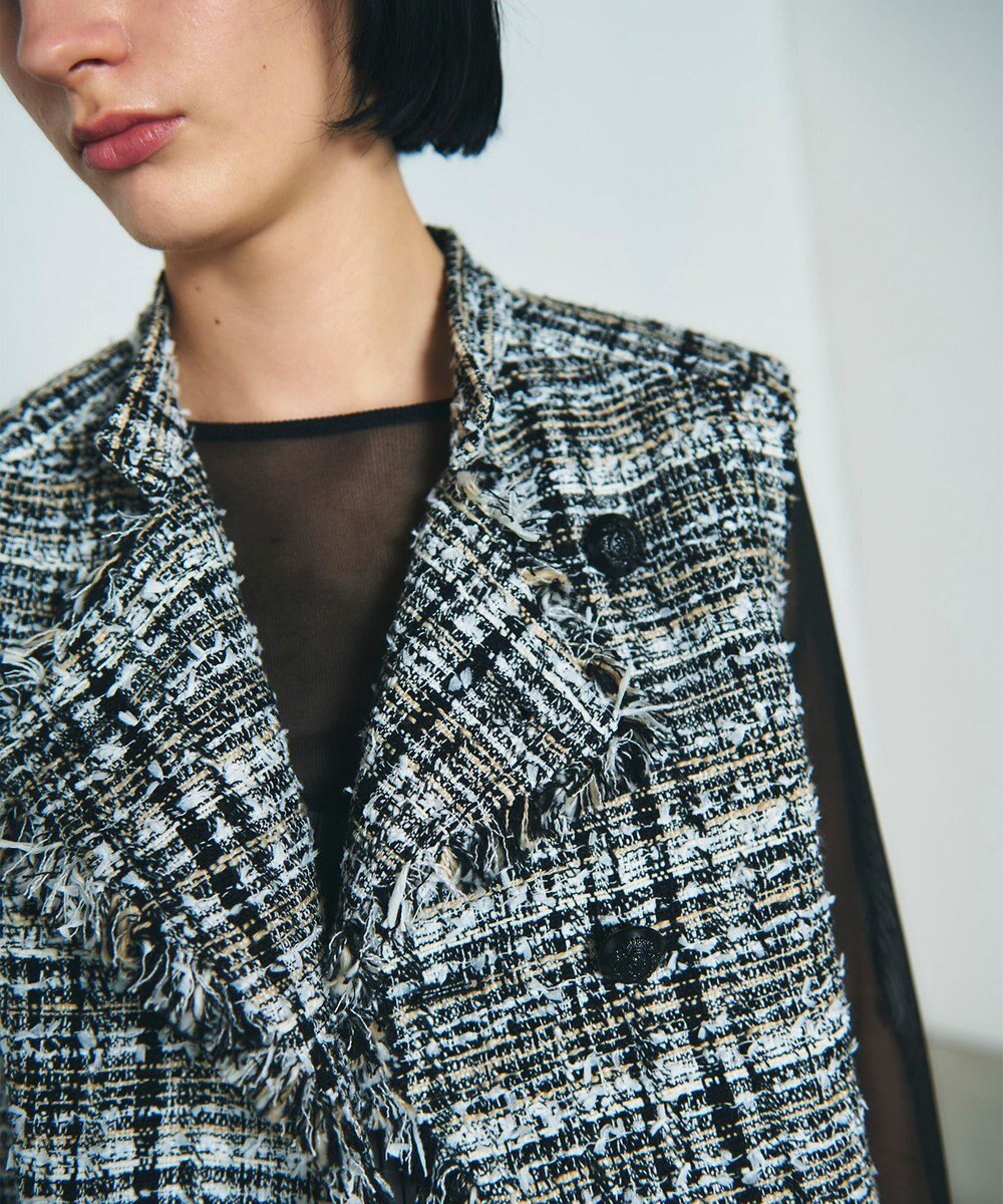 GRACE CONTINENTAL フリンジミニベスト 