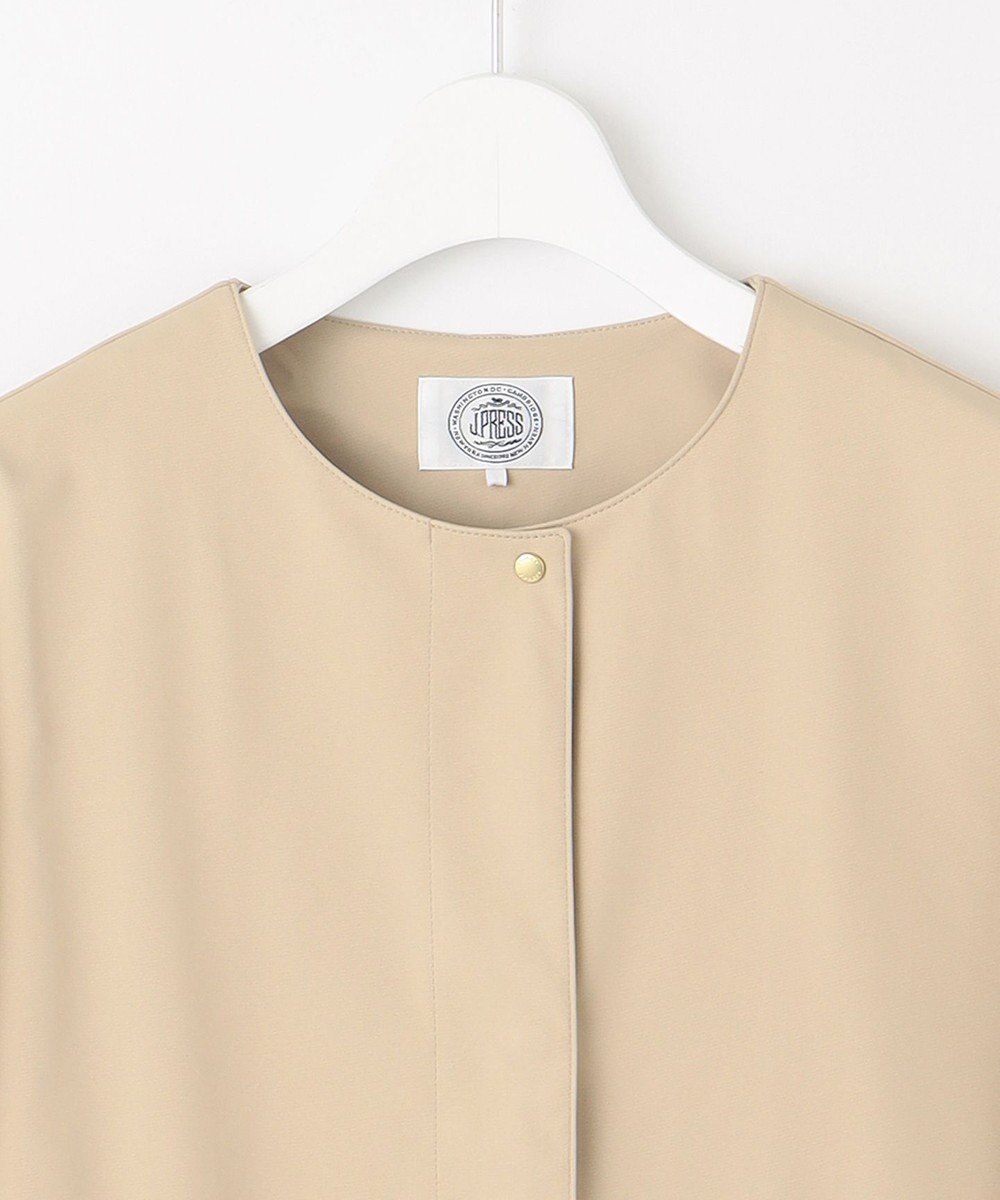 J.PRESS LADIES 【洗える】ソロテックス ドライツイル ノーカラー コート 
