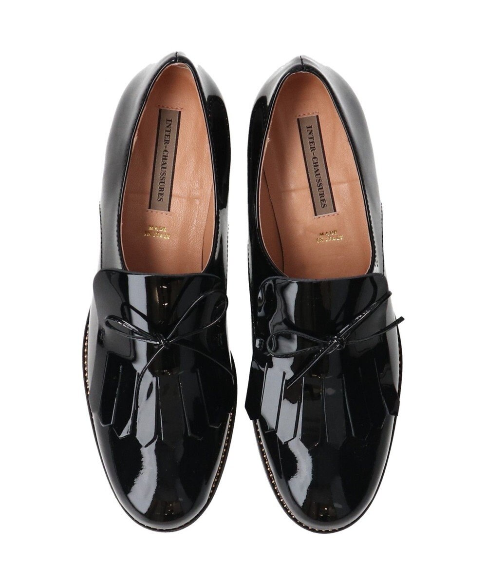 INTER-CHAUSSURES 【INTER-CHAUSSURES】レースリボンエナメルキルトシューズ 