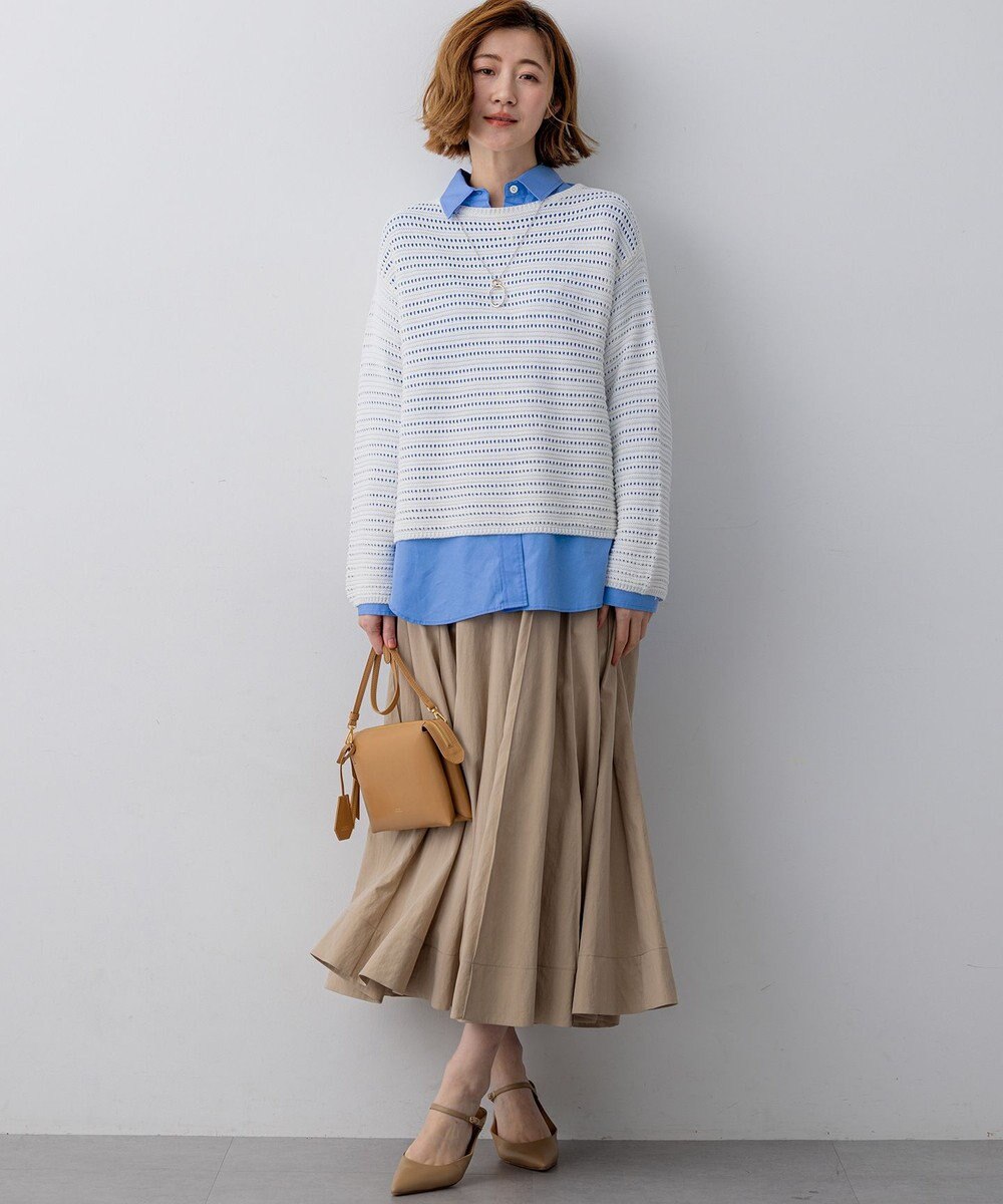 23区 【先行予約】コットンギマ ボートネック ニット 