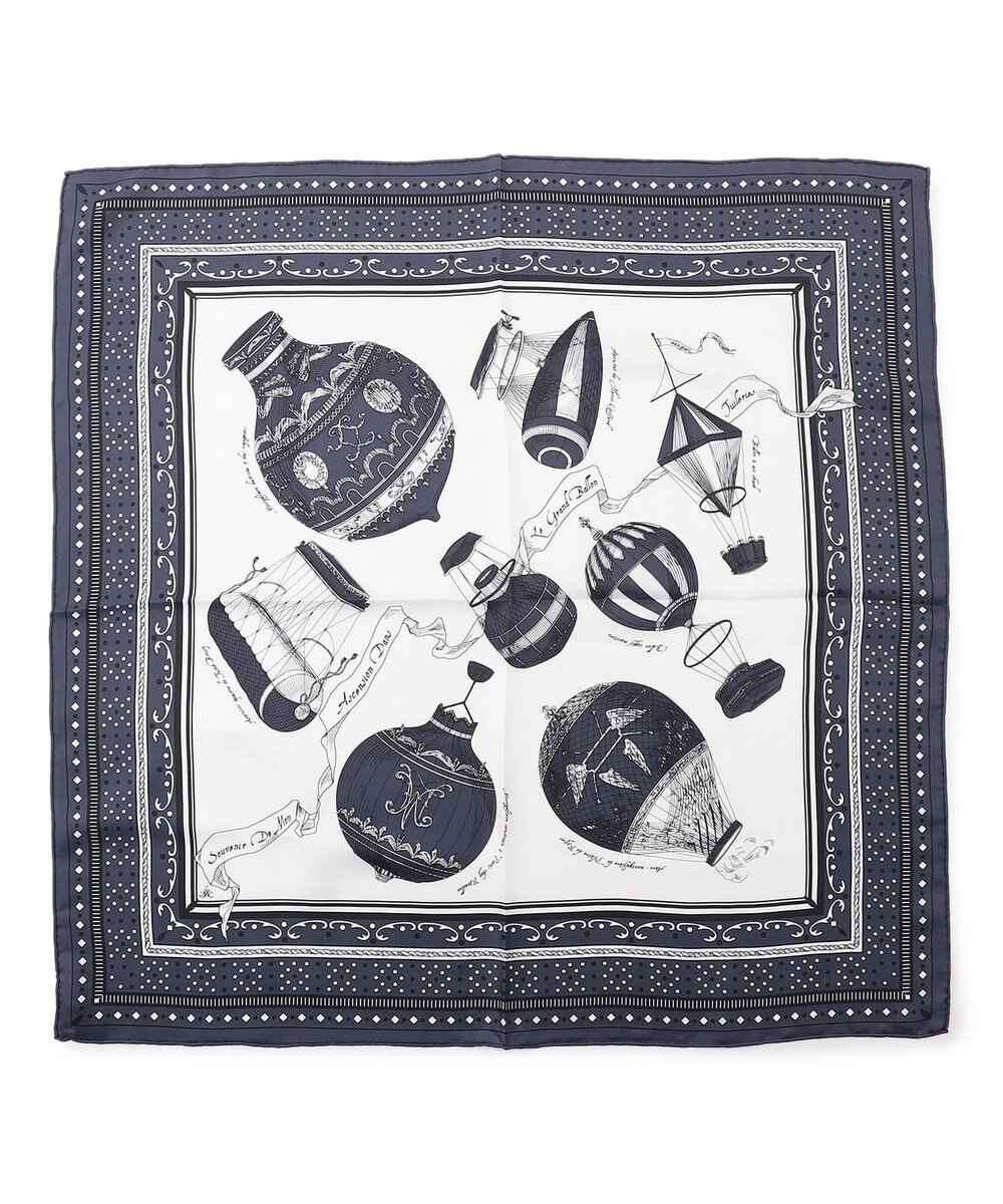 23区 manipuri  バルーンバンダナプリント シルク スカーフ 