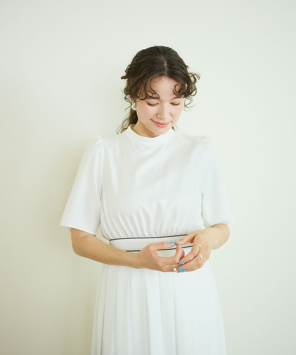 #Newans 〈花乃まりあさんコラボ〉ワイドプリーツワンピース 