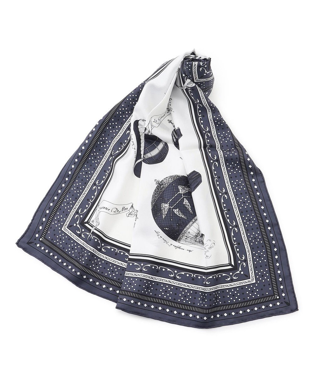 23区 manipuri  バルーンバンダナプリント シルク スカーフ 