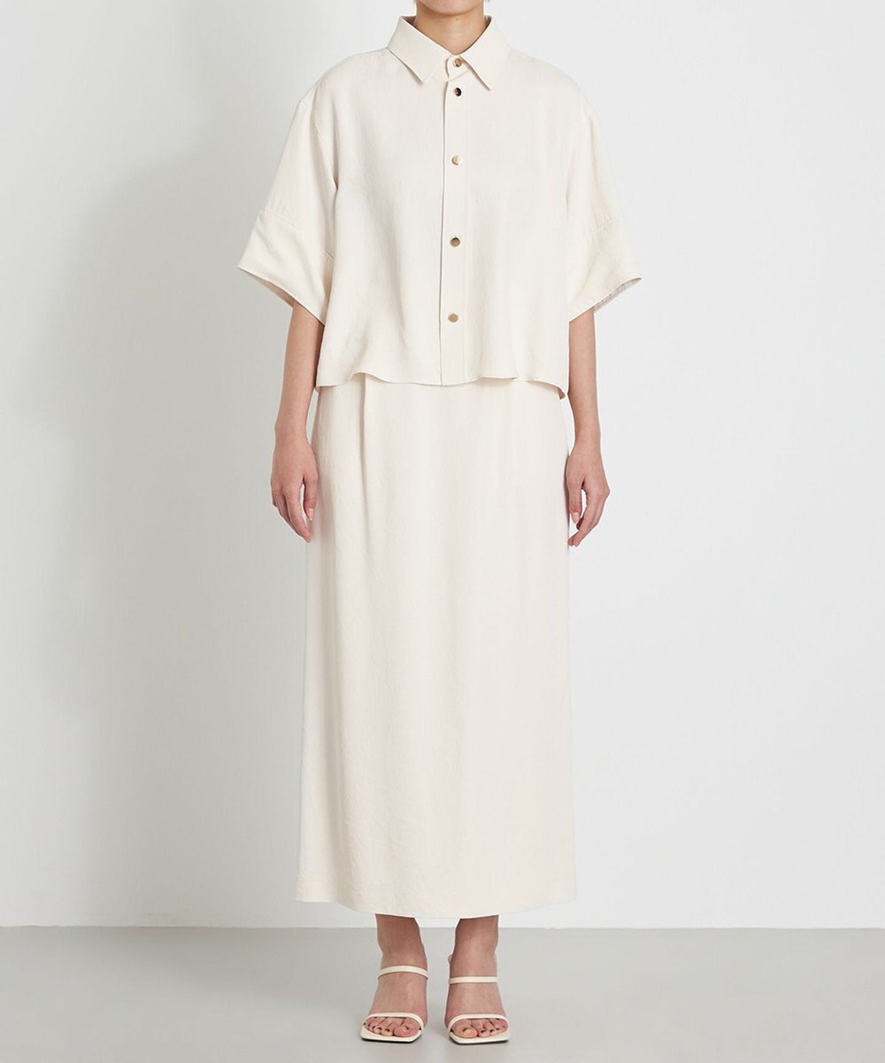 NAVE 【ReNAVE　洗える】アセテートギャバシャツ 