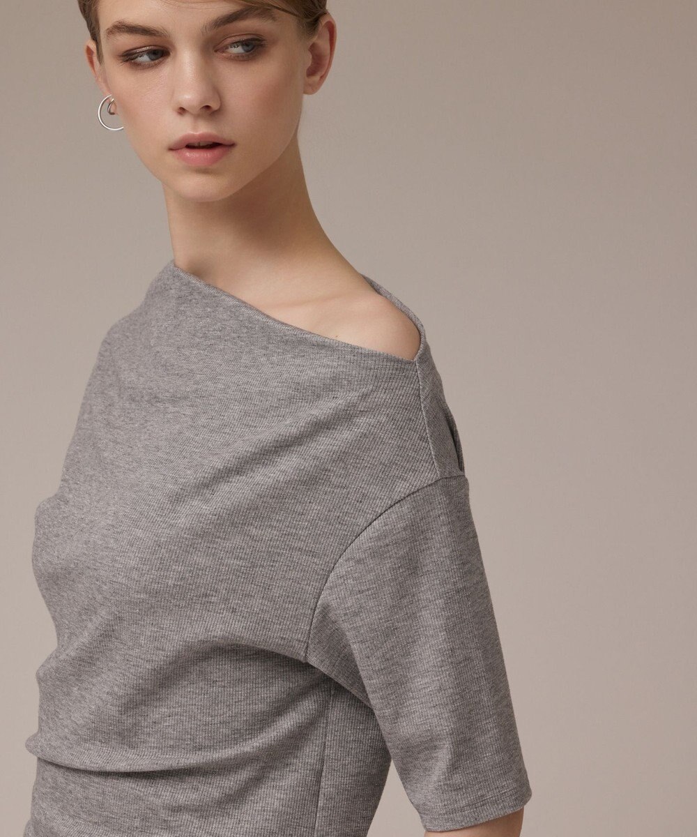 GRACE CONTINENTAL ラメリブジャージトップ 