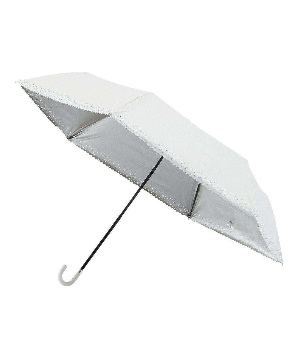 MOONBAT estaa 晴雨兼用 折りたたみ傘 スターヒートカット 日傘 遮光 遮熱 UV オフホワイト