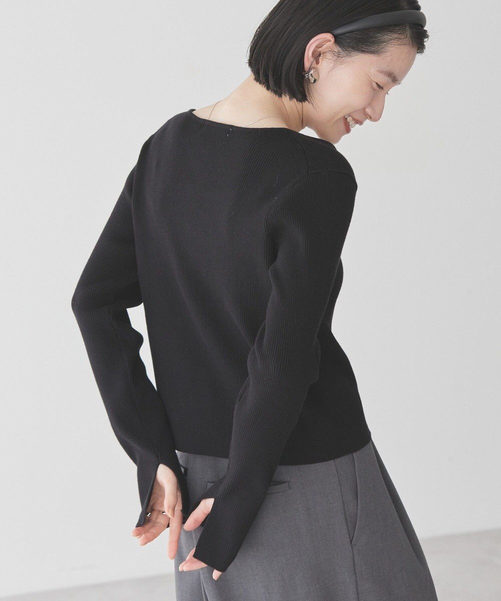 AMERICAN HOLIC スクエアリブニットカーディガン 