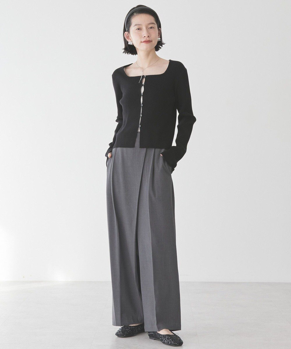 AMERICAN HOLIC スクエアリブニットカーディガン 