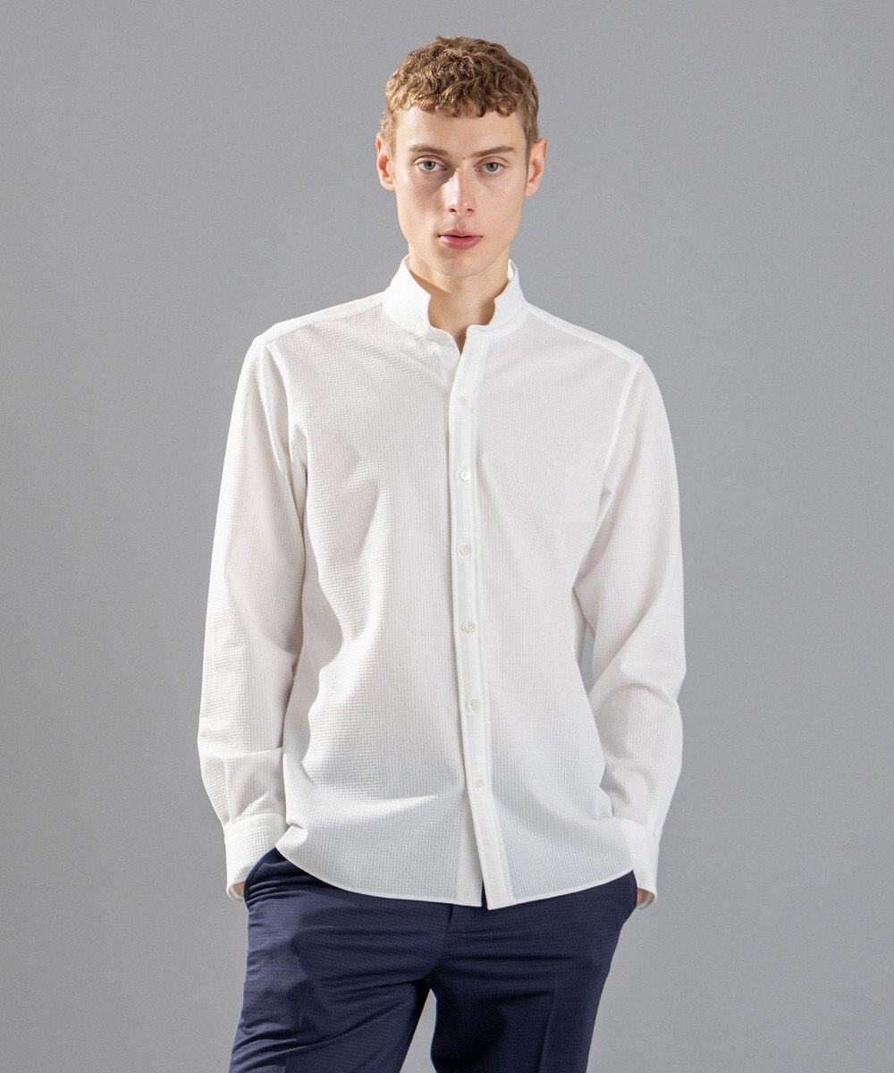 JOSEPH HOMME コンフォートクリアギンガム　ウイングカラーシャツ 