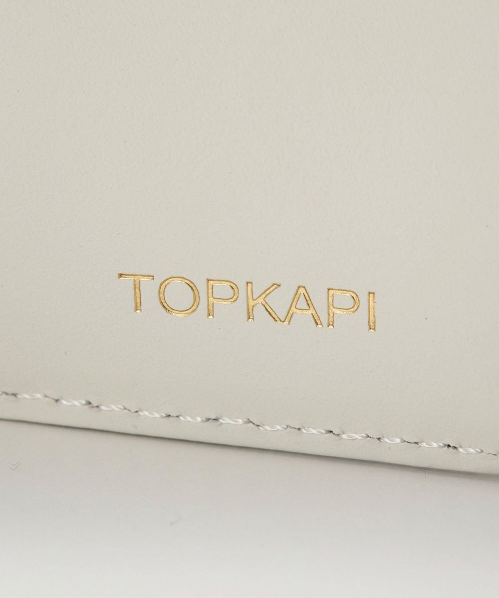 TOPKAPI 【TOPKAPI】シュリンクレザー パール がま口 二つ折り 財布 