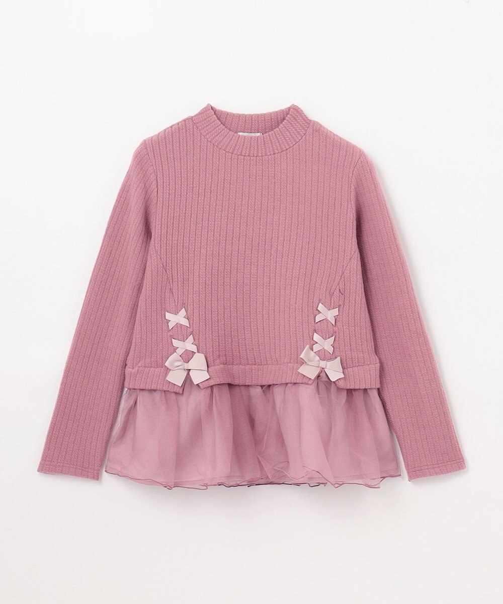 ANY KIDS 表起毛 レースアップ チュニック 