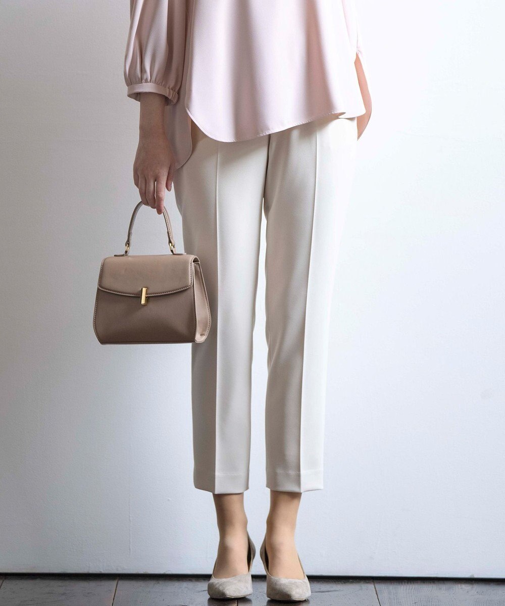 組曲 【KUMIKYOKU NAVY】コンフォータブルドレープフリル テーパードパンツ 