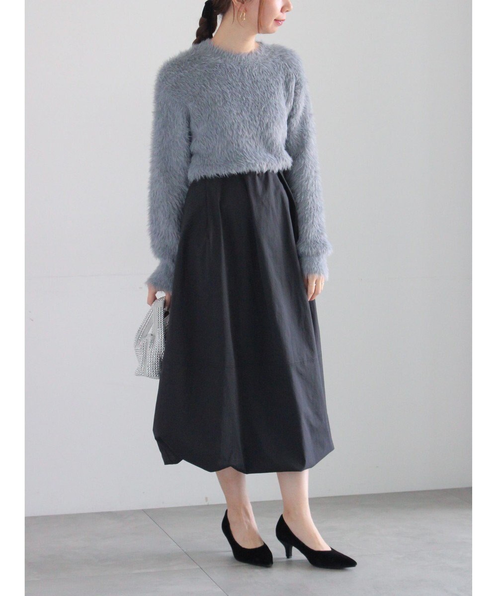 Te chichi シャギーヤーンロングスリーブニット 