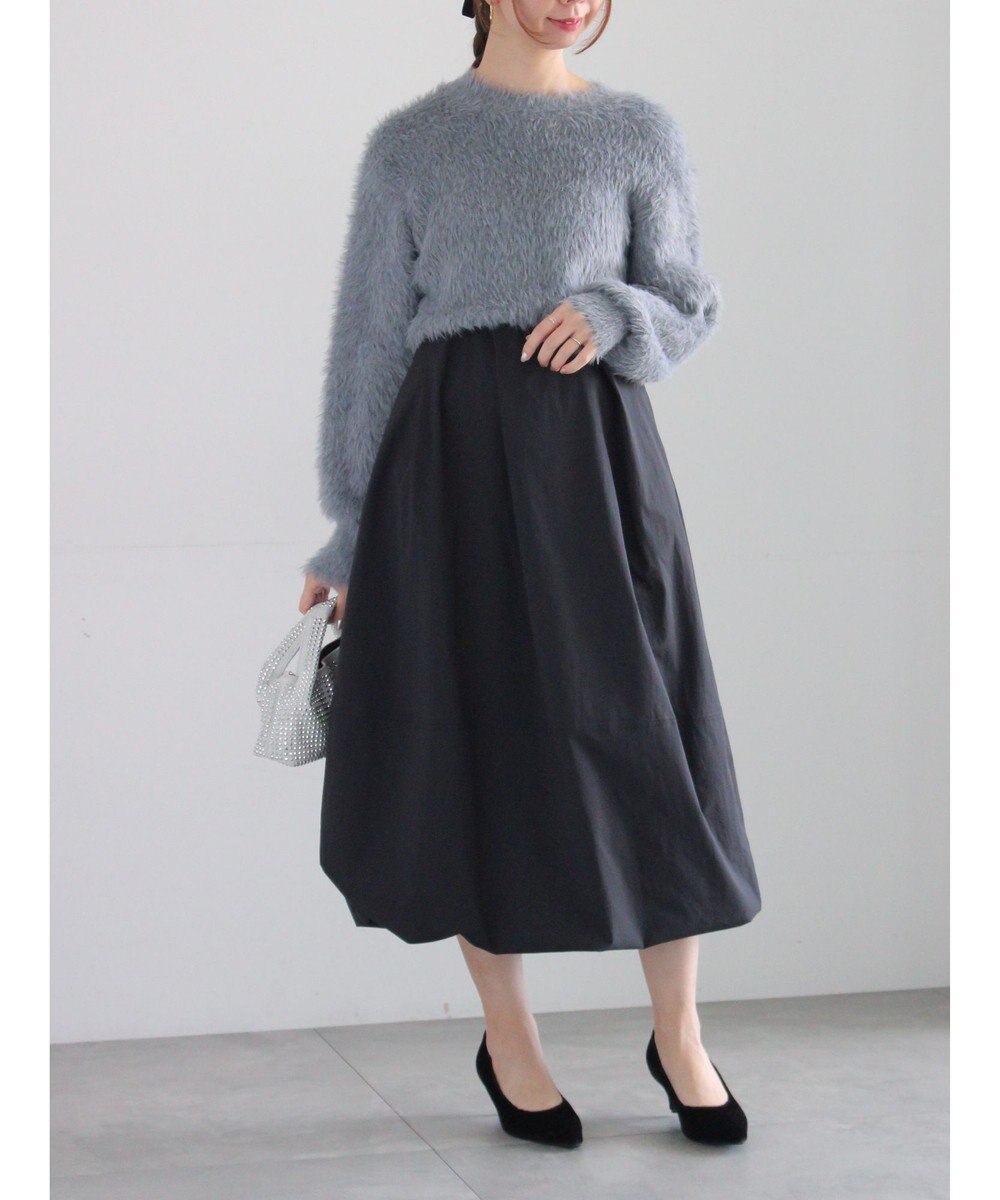 Te chichi シャギーヤーンロングスリーブニット 