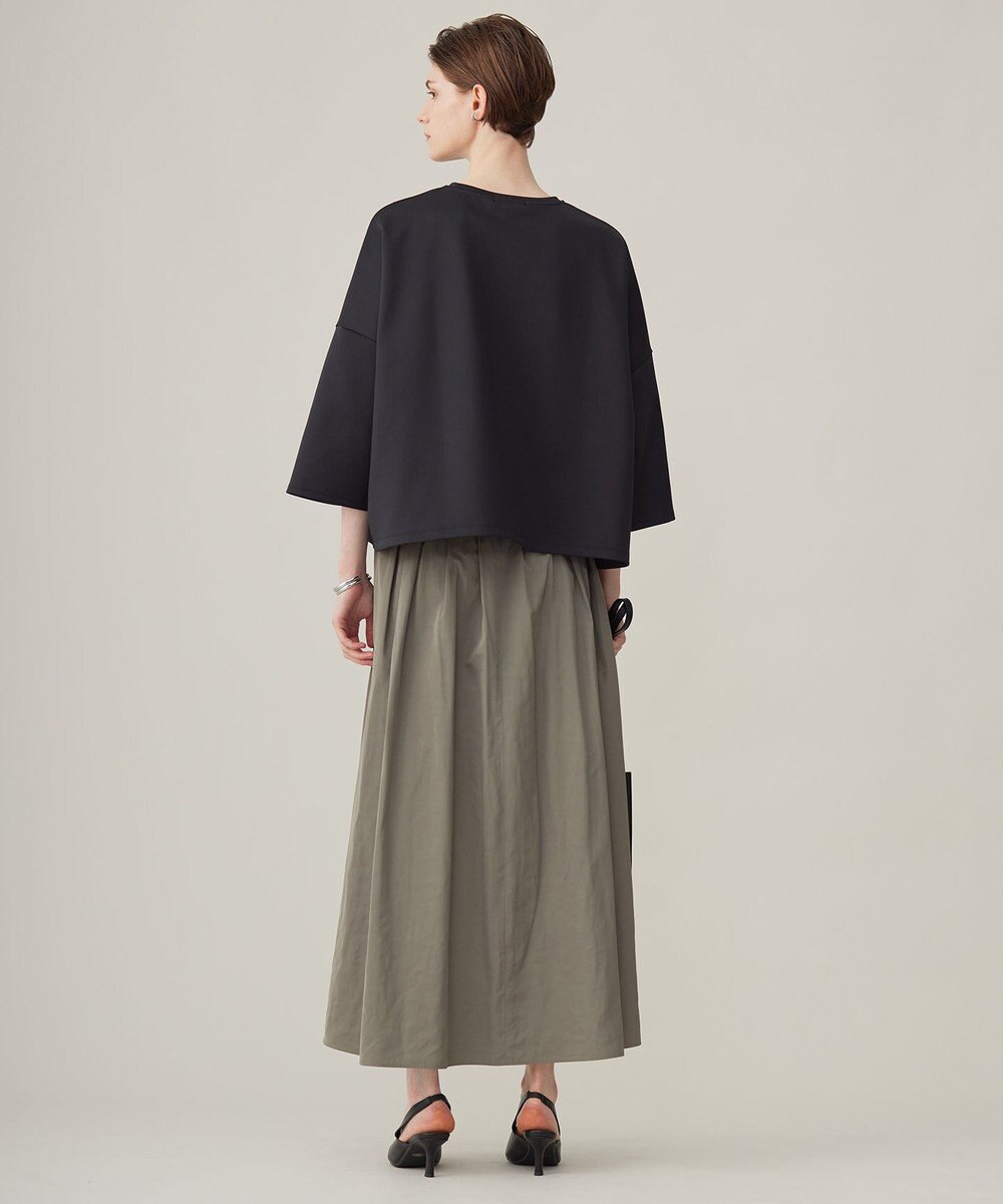 ICB 【洗える】 エステルメモリータフタ ロングスカート 