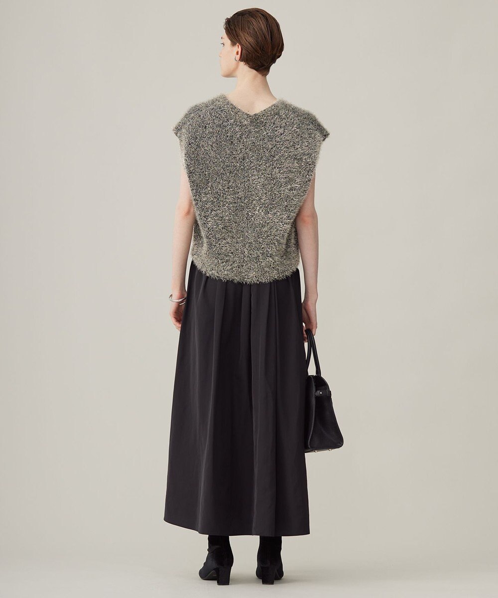 ICB 【洗える】 エステルメモリータフタ ロングスカート 