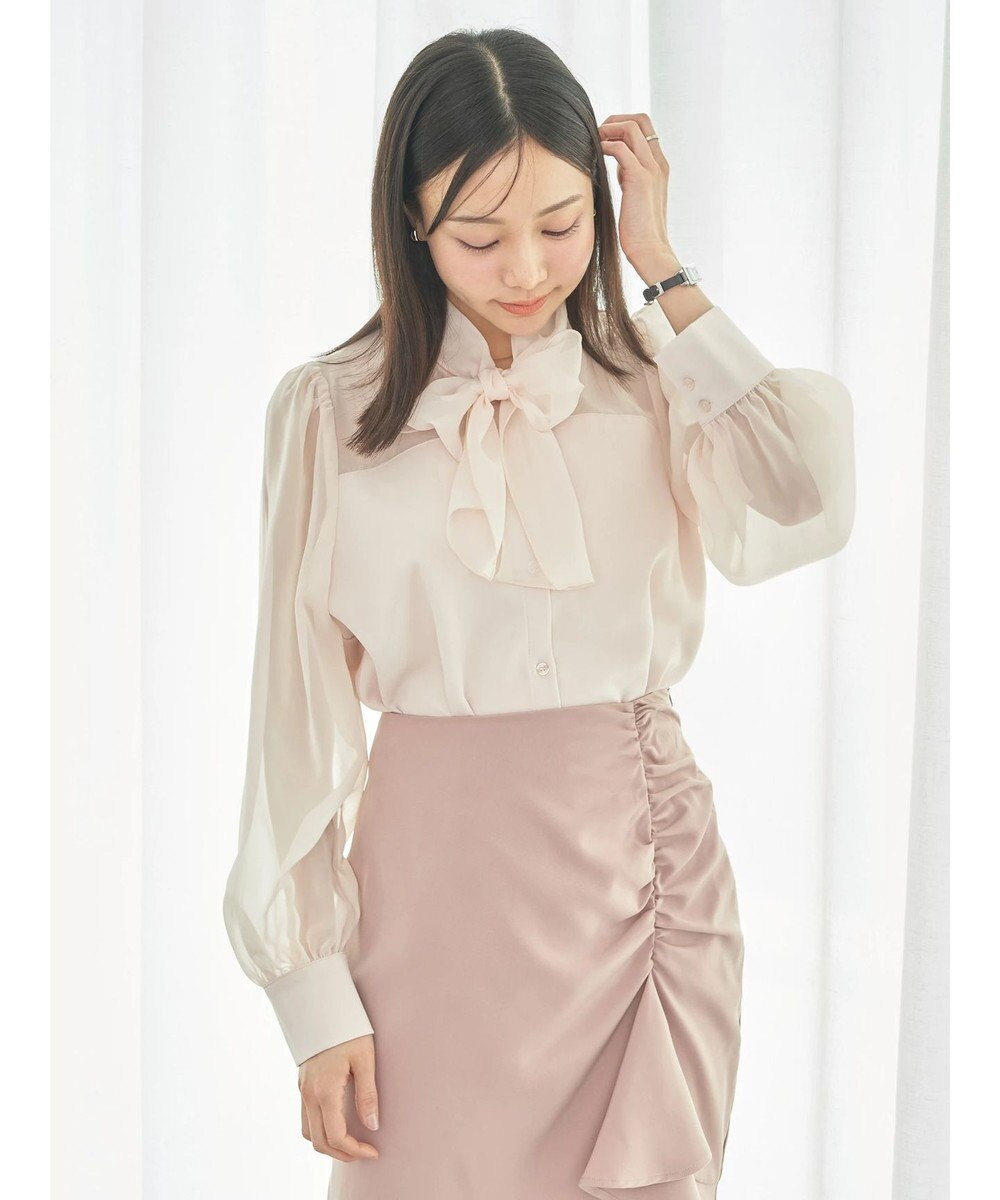 earth music&ecology シアードッキングブラウス 