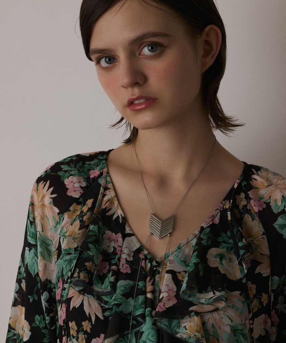 GRACE CONTINENTAL フラワープリントカフタンドレス 