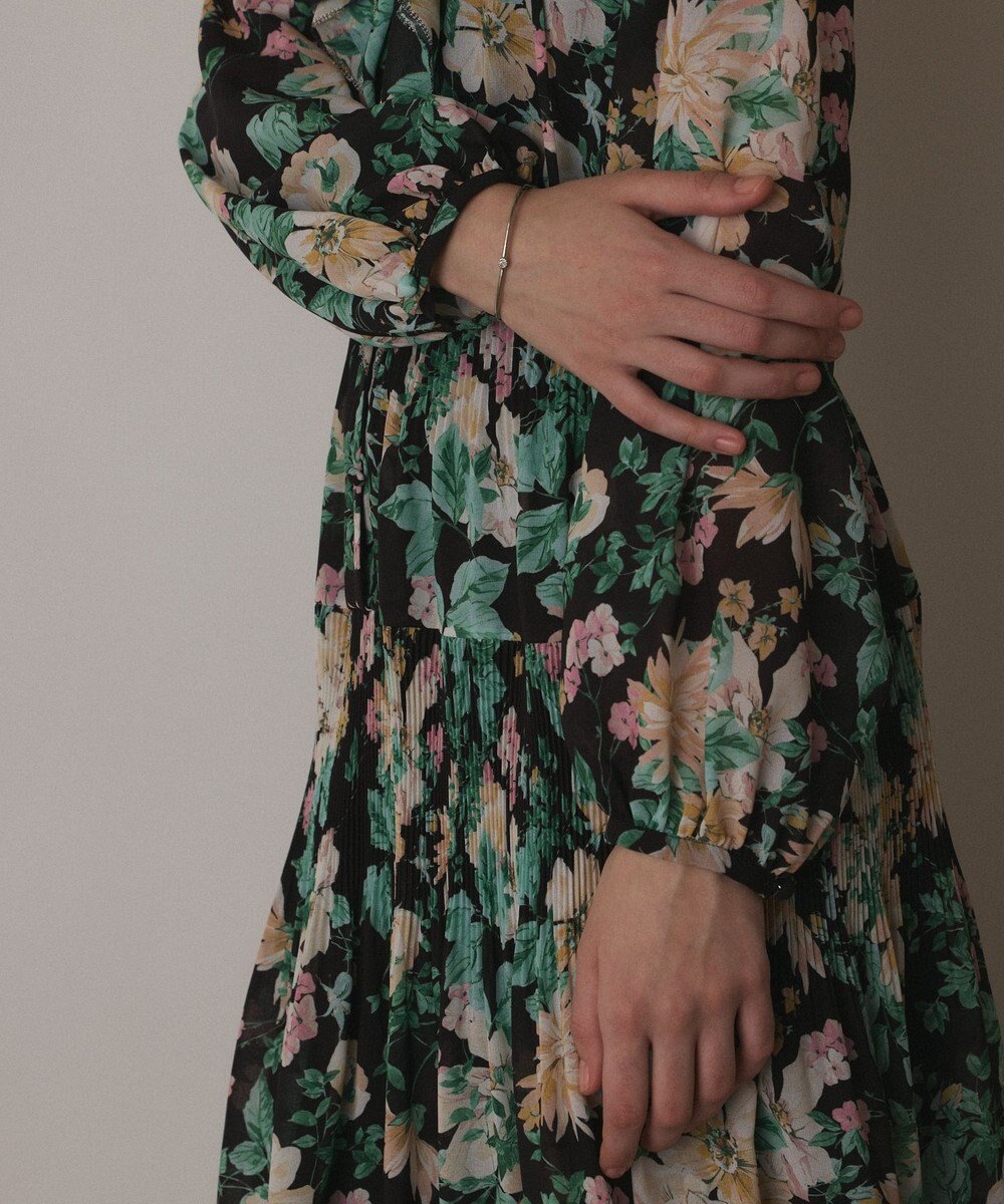 GRACE CONTINENTAL フラワープリントカフタンドレス 