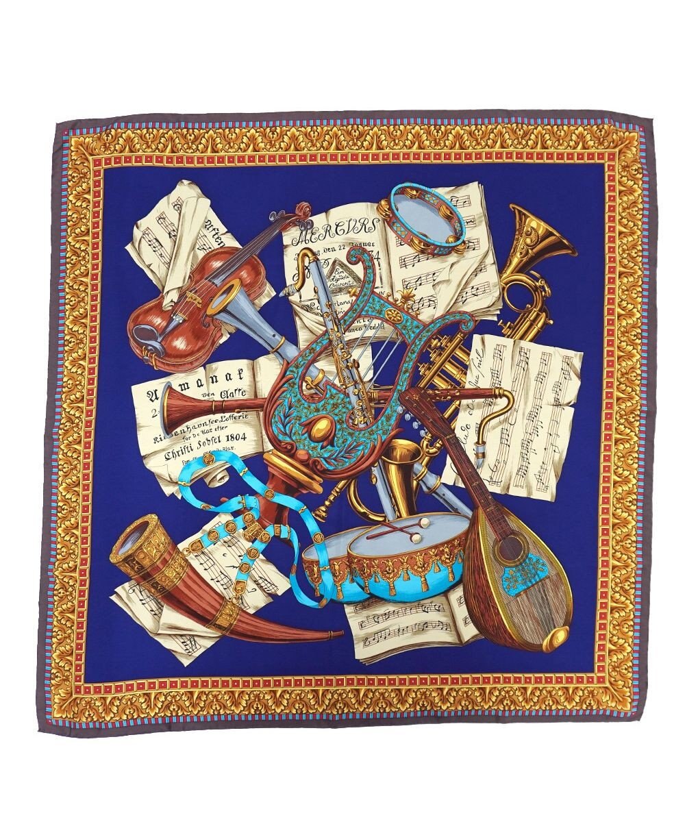 Marca 【伝統横濱スカーフ】演奏会  大判 シルクツイル スカーフ 