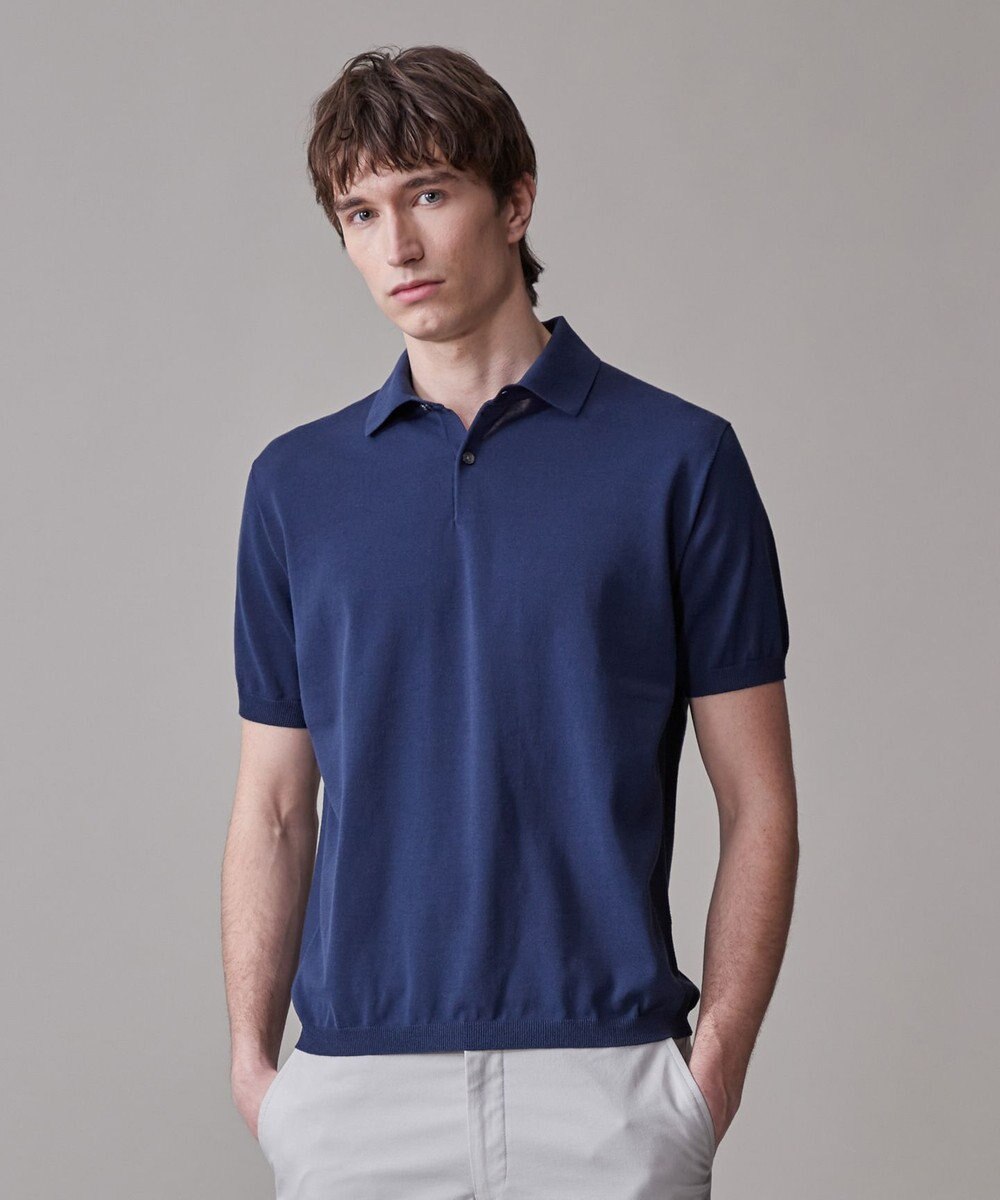 J.PRESS MEN 機能×縫製₌快適な着心地 「高見え」ニットポロ【接触冷感 / 洗える】ホールガーメントニット ポロシャツ 