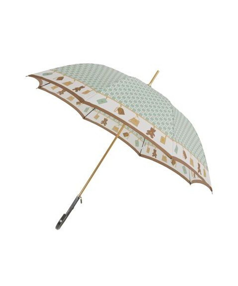 MOONBAT FURLA 長傘 チャーム＆ロゴプリント UV 耐風 日本製 