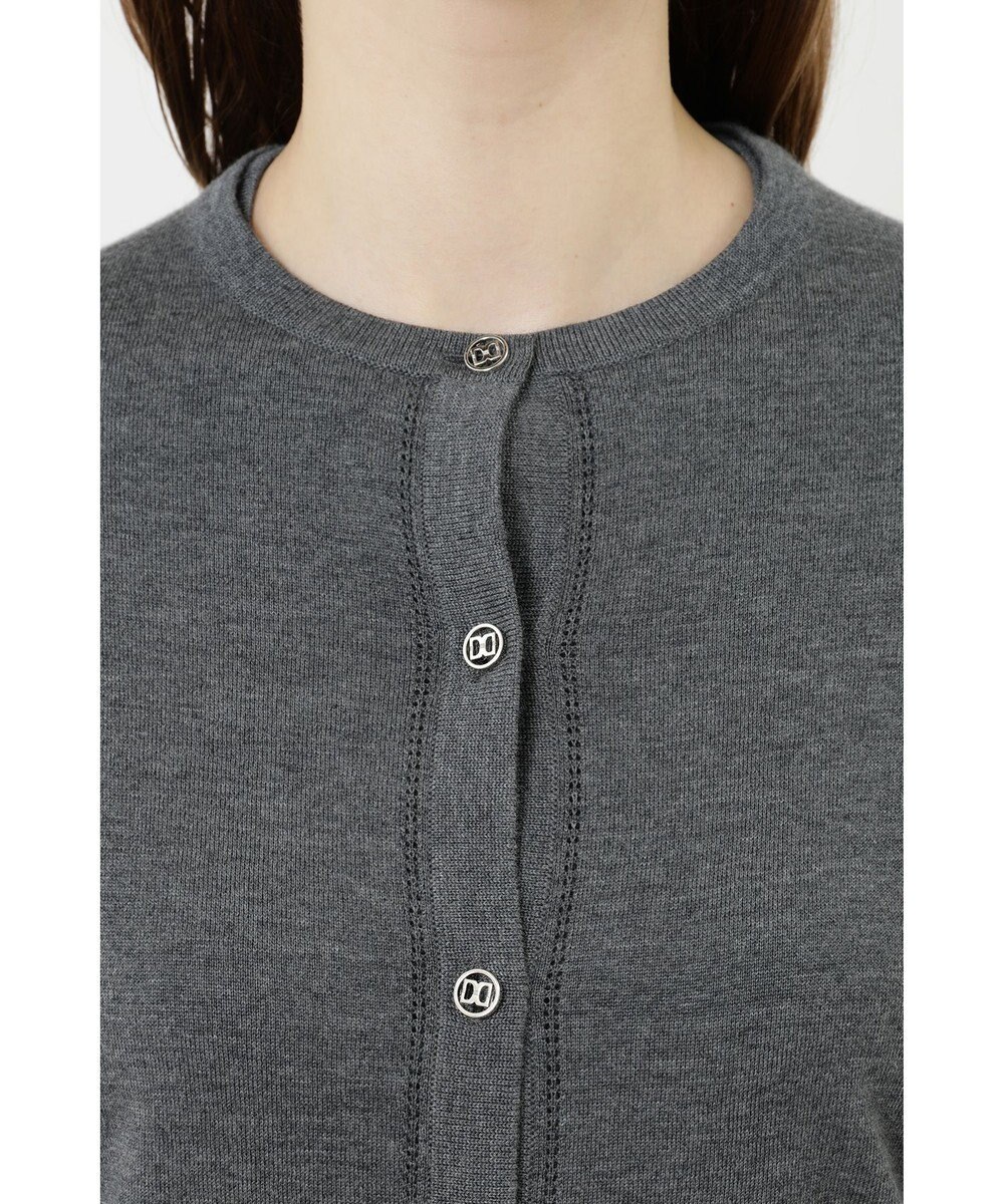 DAKS クルーネックウールニットカーディガン 