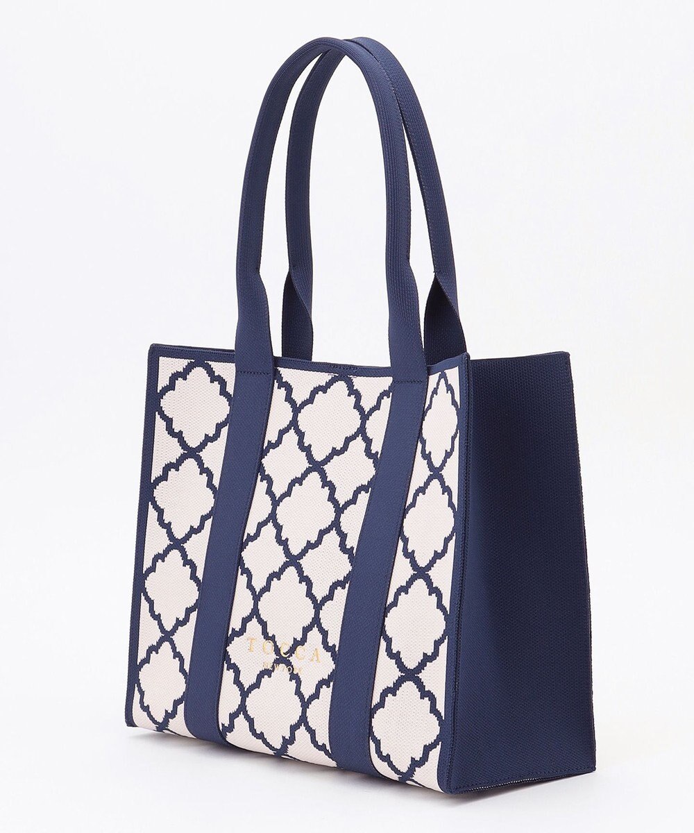 TOCCA 【大人百花掲載】【A4サイズ対応】CHECKER CLOVER KNITBAG ニットバッグ 