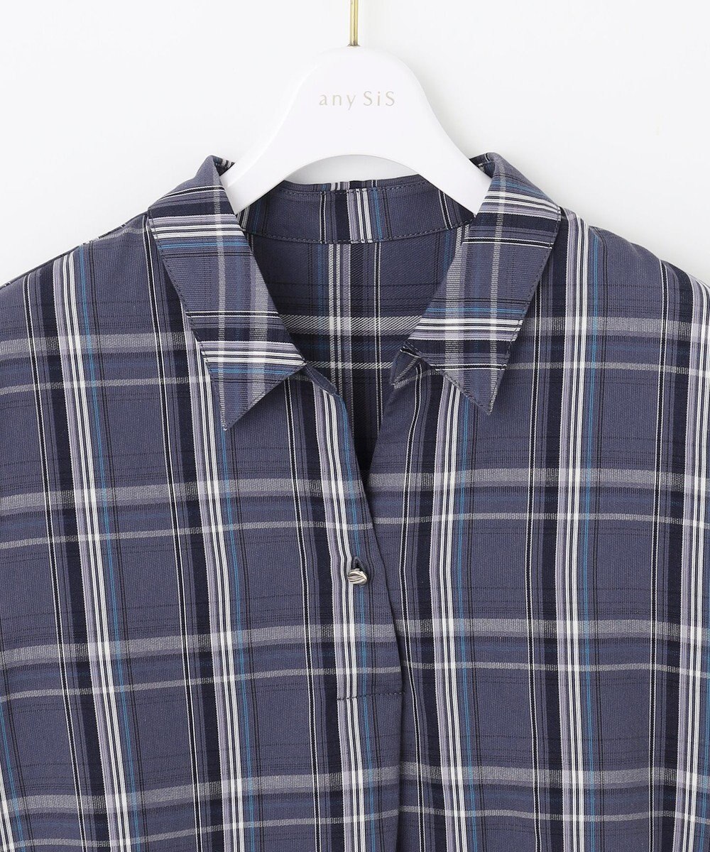 ANY SIS 【洗える】ピケチェック ブラウス 