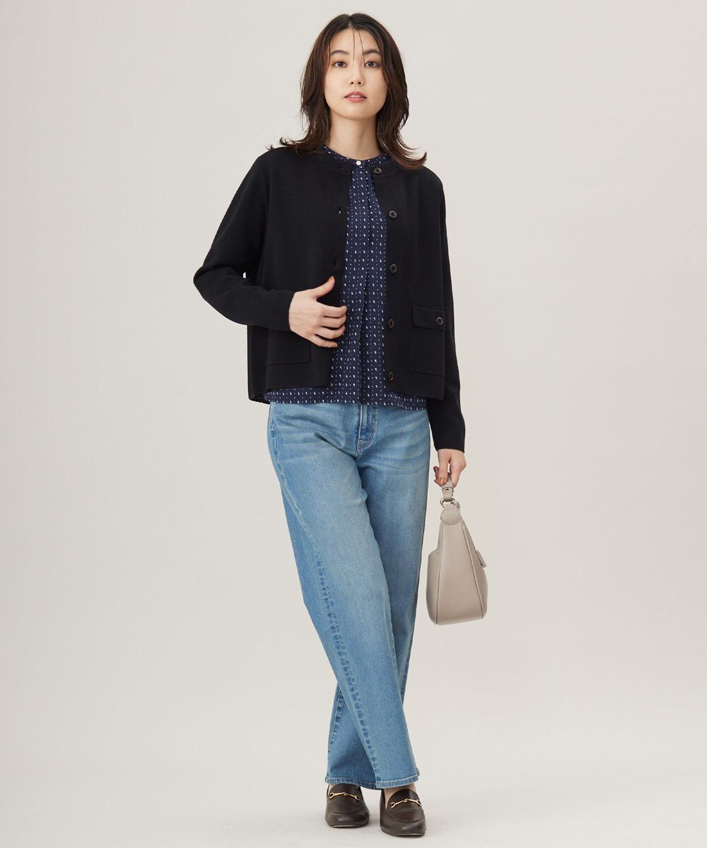 J.PRESS LADIES S 【洗える】BASIC STRETCH DENIM ボーイフィット パンツ 