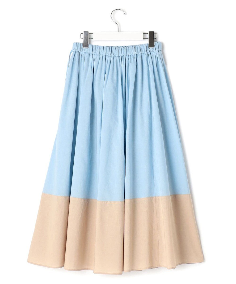 J.PRESS YORK STREET 【WOMEN】バイカラーギャザー スカート 