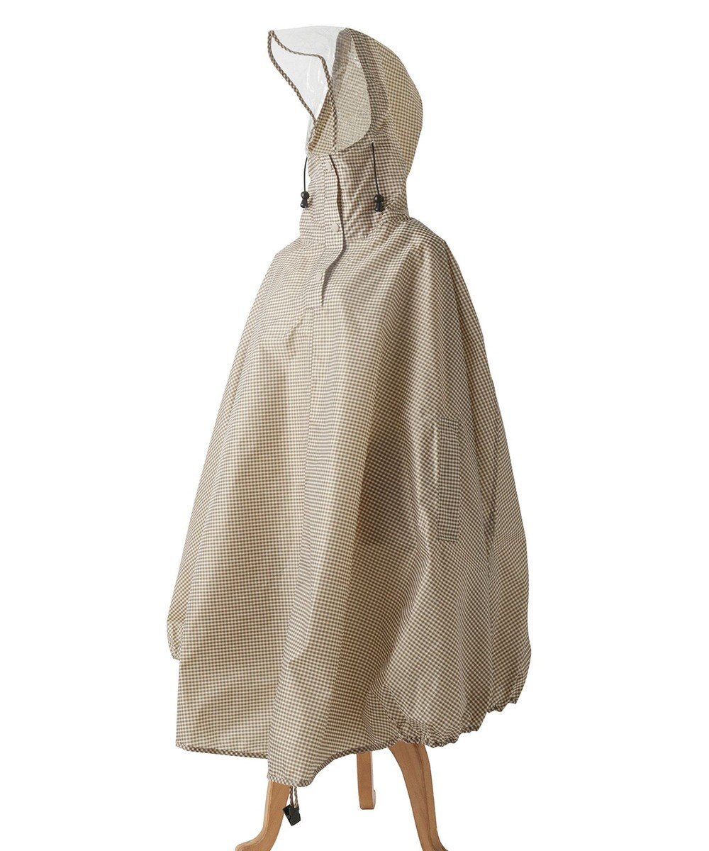 MOONBAT FLAT PURE サイクル レインポンチョ チェック 自転車 収納袋付き 