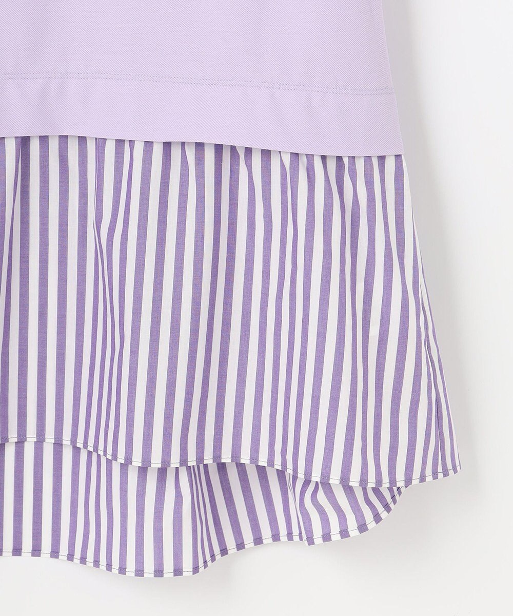 自由区 【洗える】コンビネーションシャーティング ペプラムデザイン カットソー 