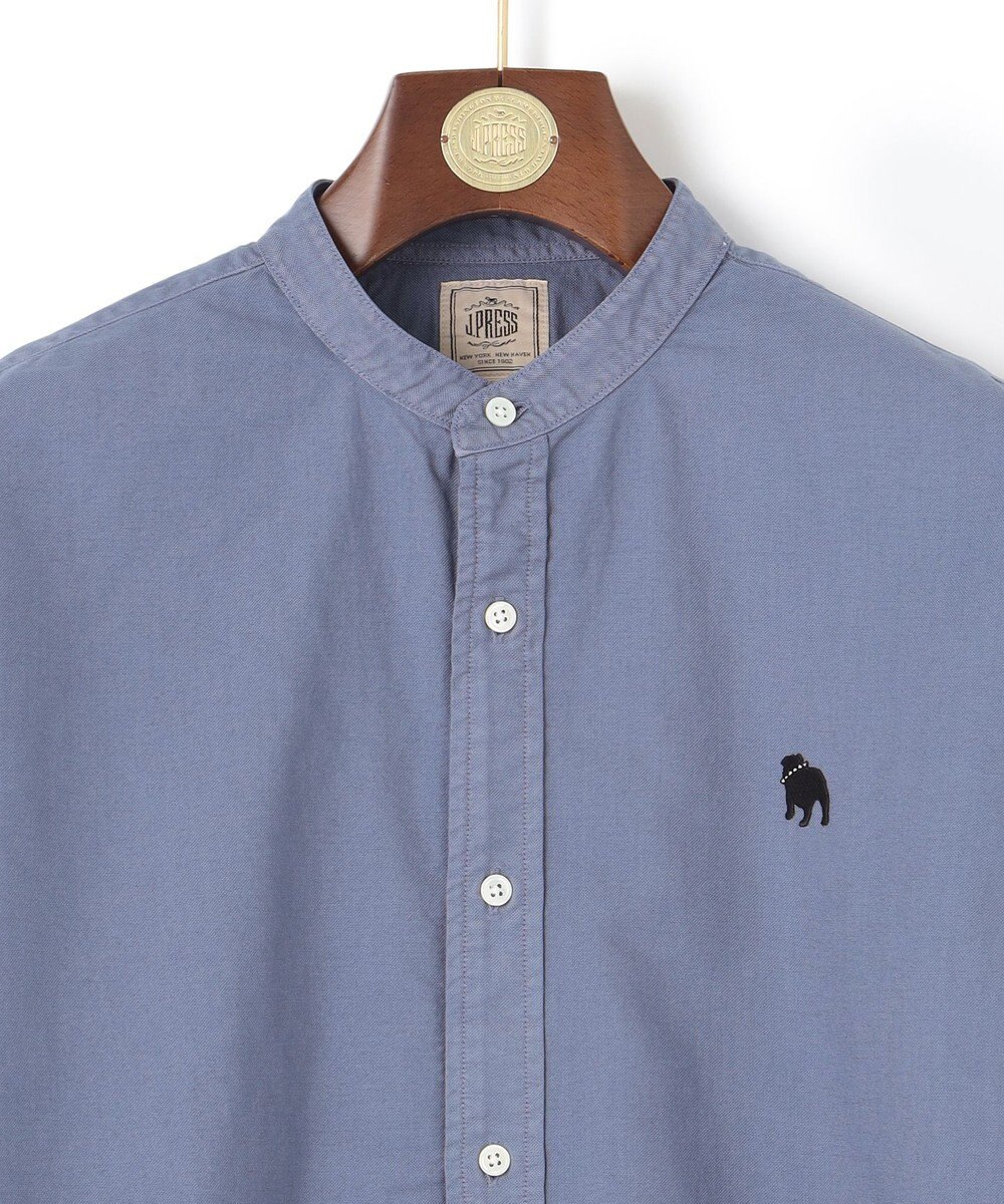 J.PRESS MEN 【オックス ガーメントダイ】バックブルバンドカラーシャツ 