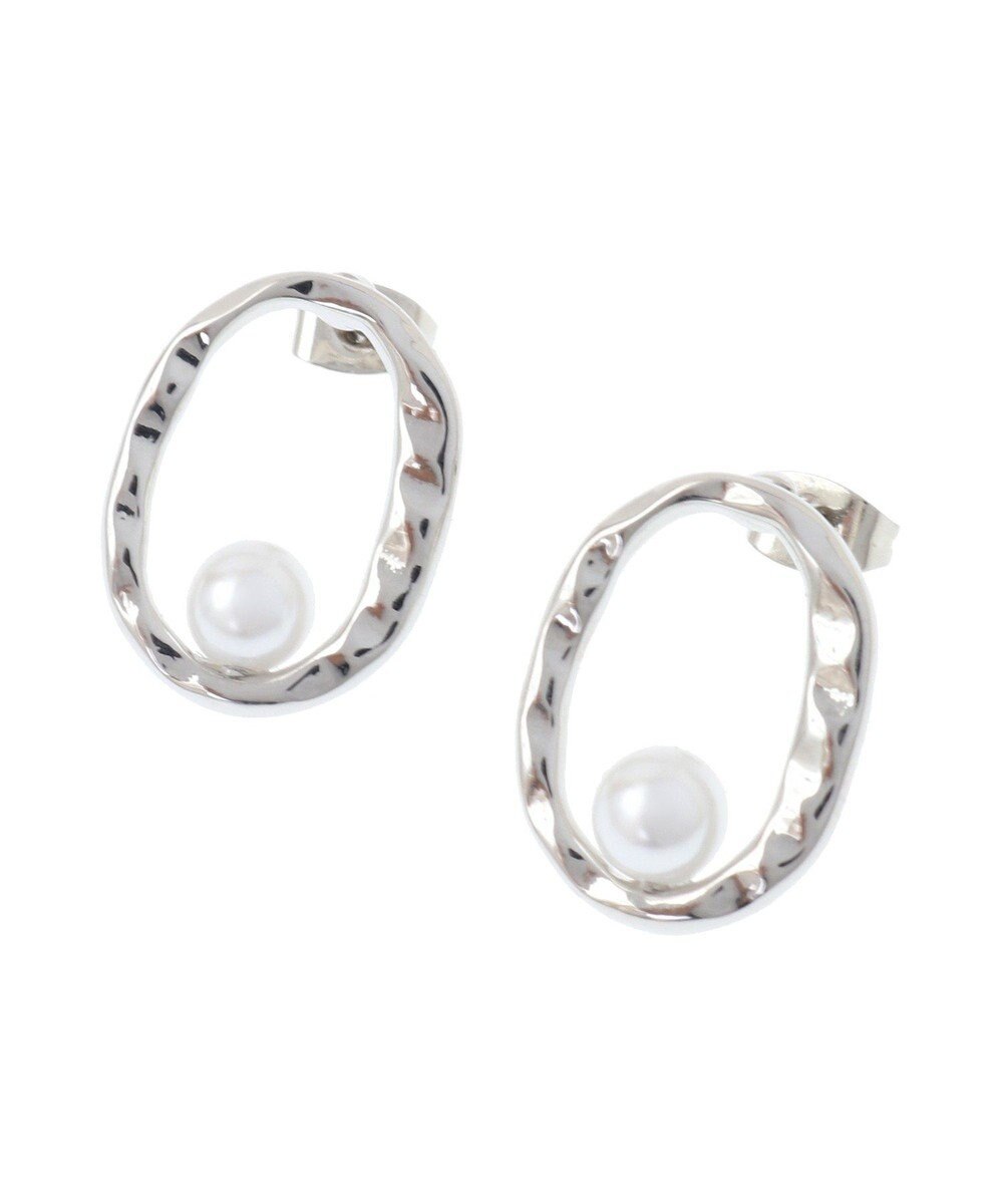 AMERICAN HOLIC オーバルパールピアス 