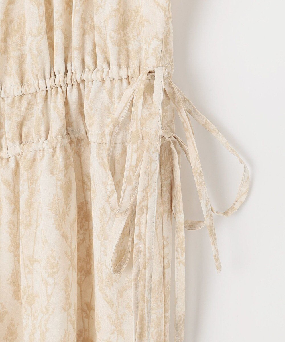 Feroux 【洗える】フラワープリントドロスト ワンピース 