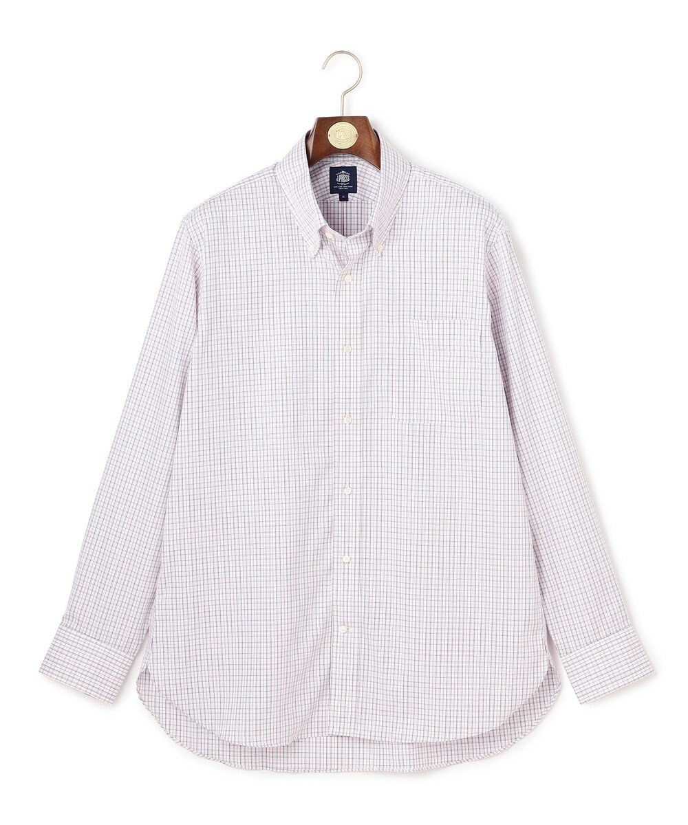 J.PRESS MEN 【KING SIZE】【PREMIUM PLEATS / 形態安定】タッタソールチェック ドレスシャツ / B.D. 