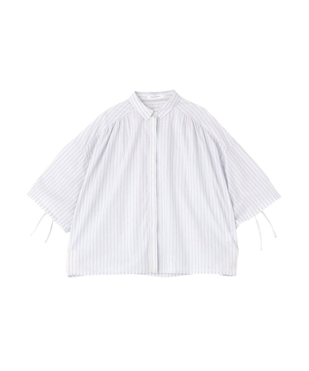 AMERICAN HOLIC 【先行予約】【WEB限定】ギャザーリボンスリーブ半袖シャツ 