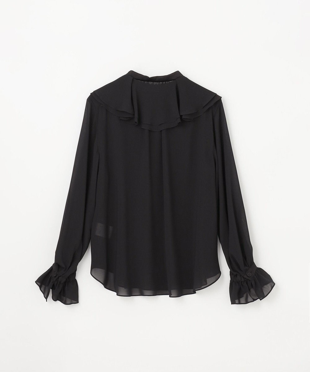 GRACE CONTINENTAL シアーラッフルカラーブラウス 