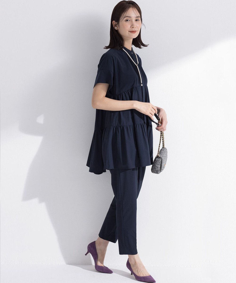 組曲 スーパーライトストレッチテーパード パンツ 