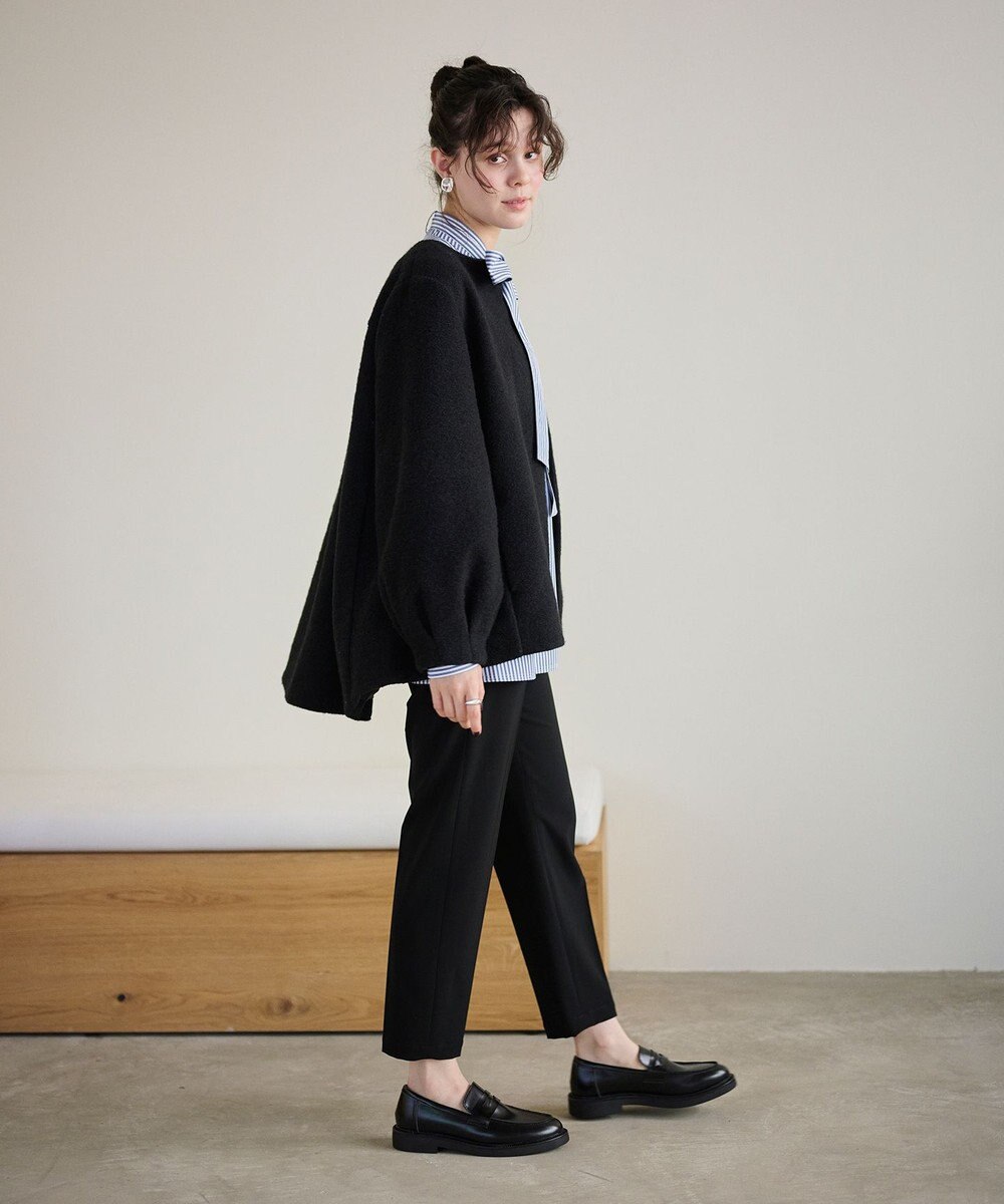 #Newans 【洗濯機可能】バックフレアショートコート 