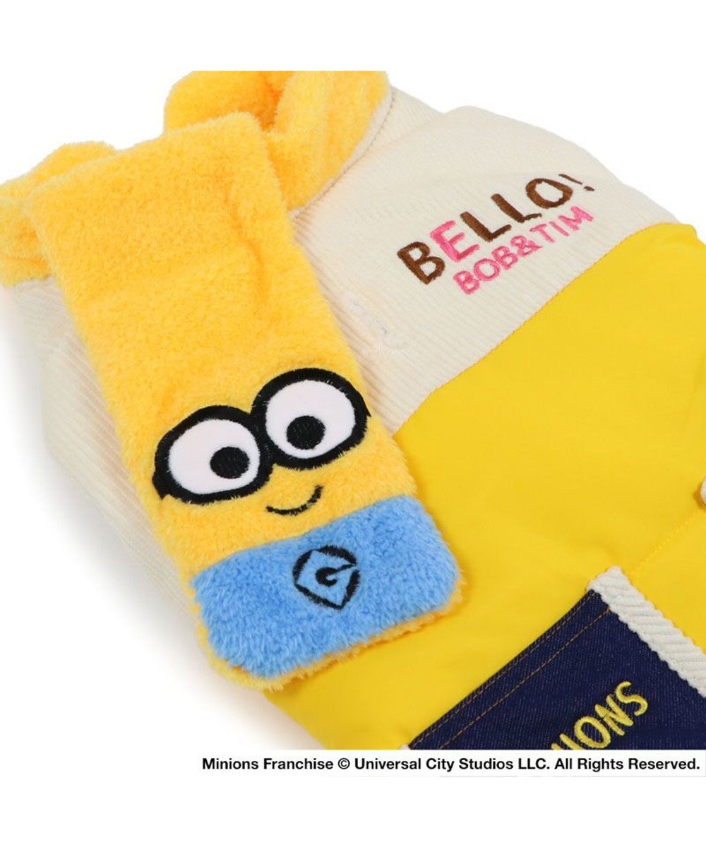 PET PARADISE ミニオン ボブ  遠赤外線 綿入れベスト マフラー付き 小型犬 