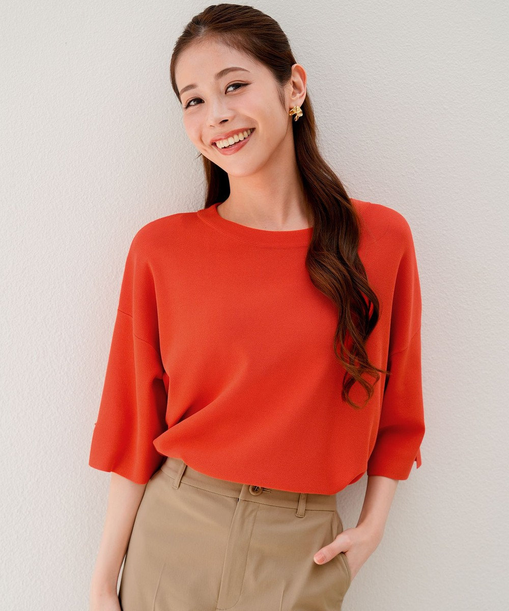 ANY SIS 【アイスタッチ】ボートネックニット プルオーバー 