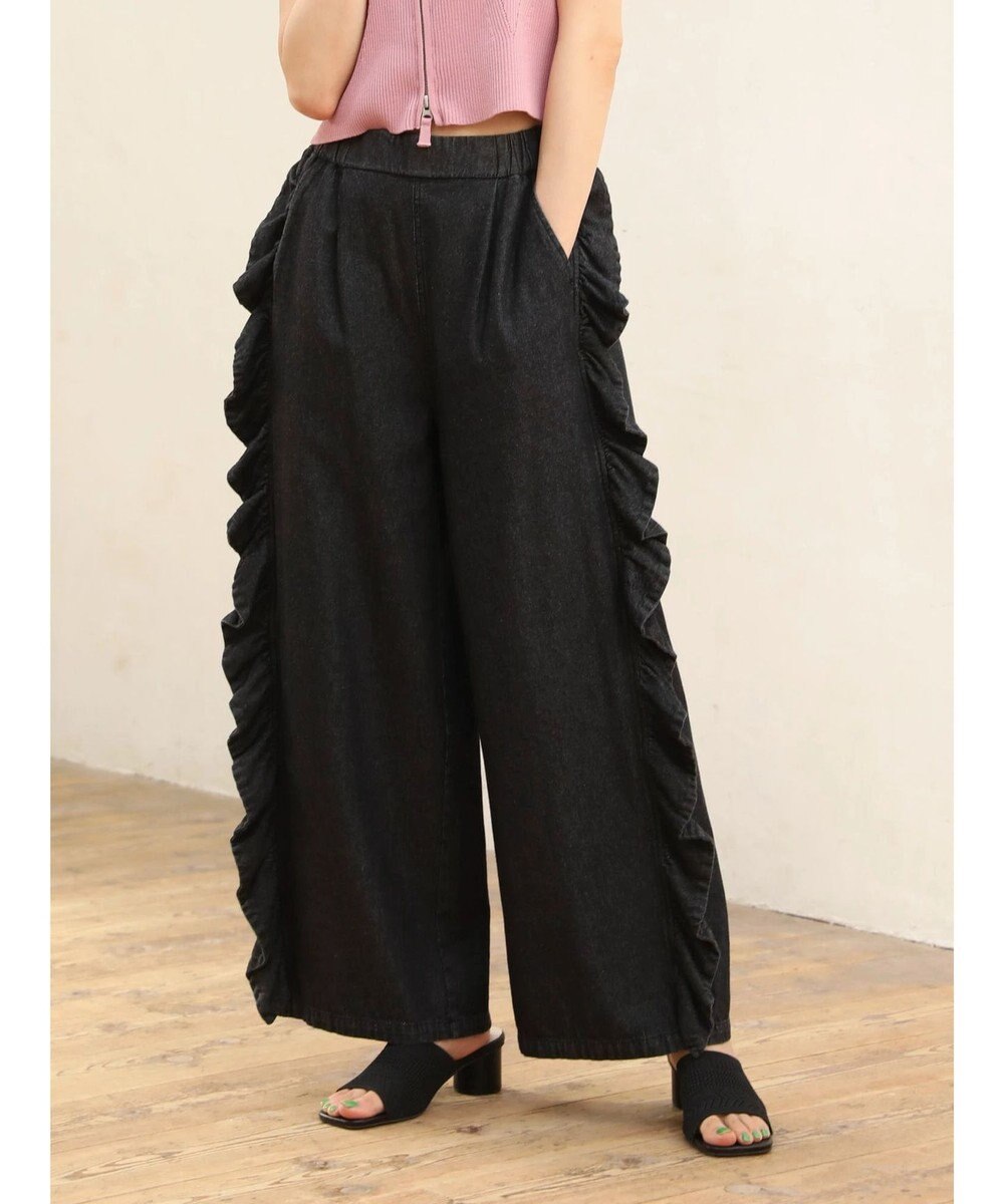 Green Parks ■ＥＳＣＡＲ　デニムサイドラッフルパンツ 