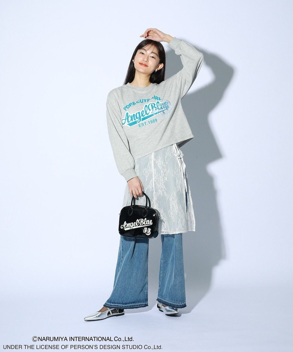 Green Parks ＡＮＧＥＬ　ＢＬＵＥ長袖ロゴ刺繍プルオーバー 