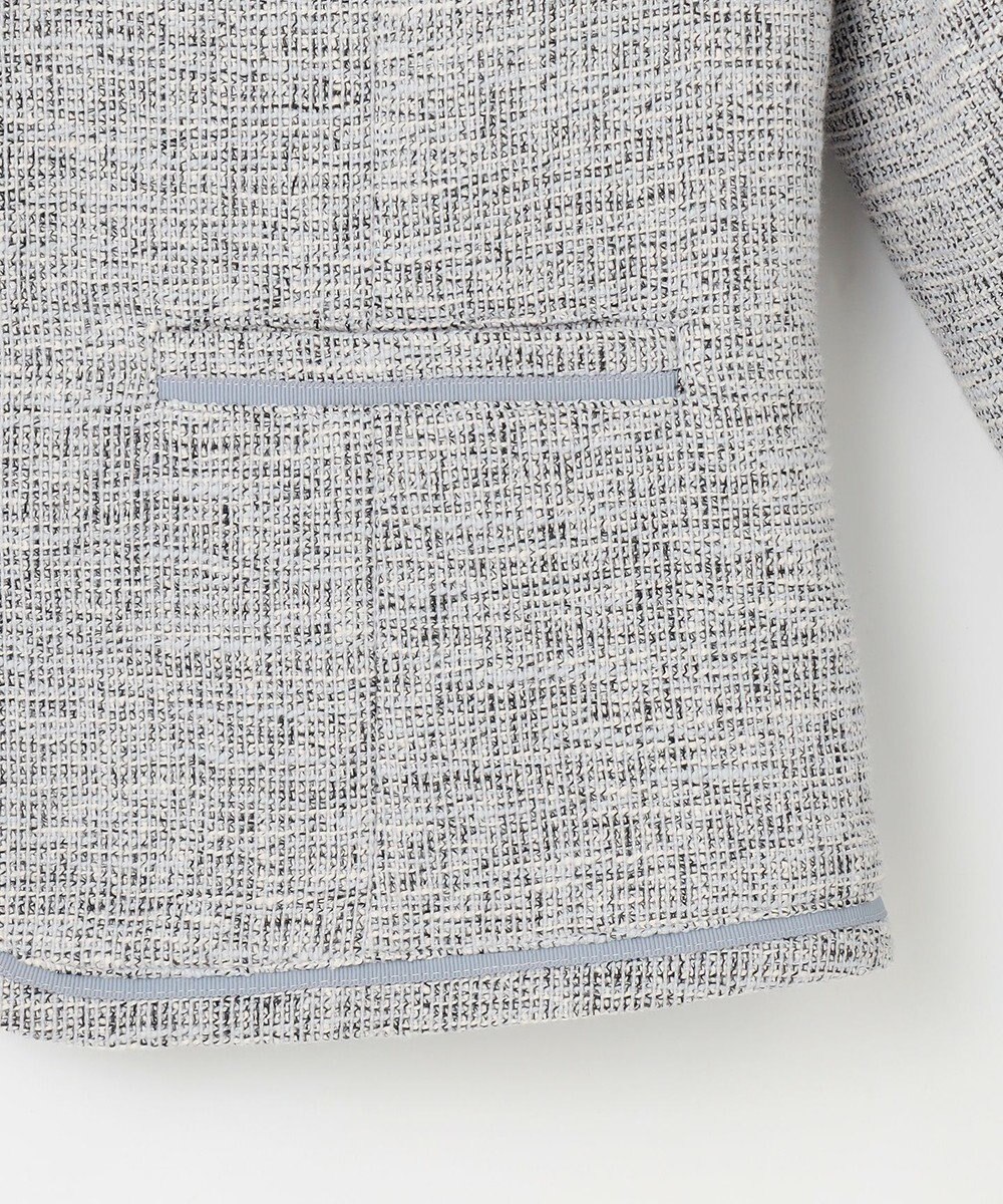 ANY SIS L 【洗える】ライトストレッチ ツイード ジャケット 