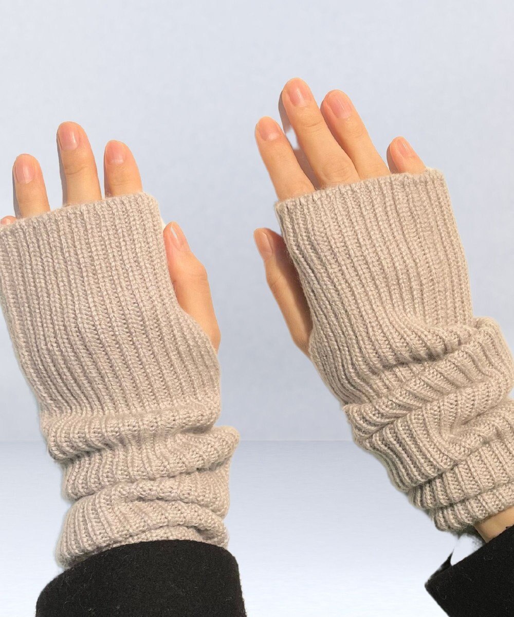 MOONBAT 【カシミヤ100%】リブニットアームウォーマー 