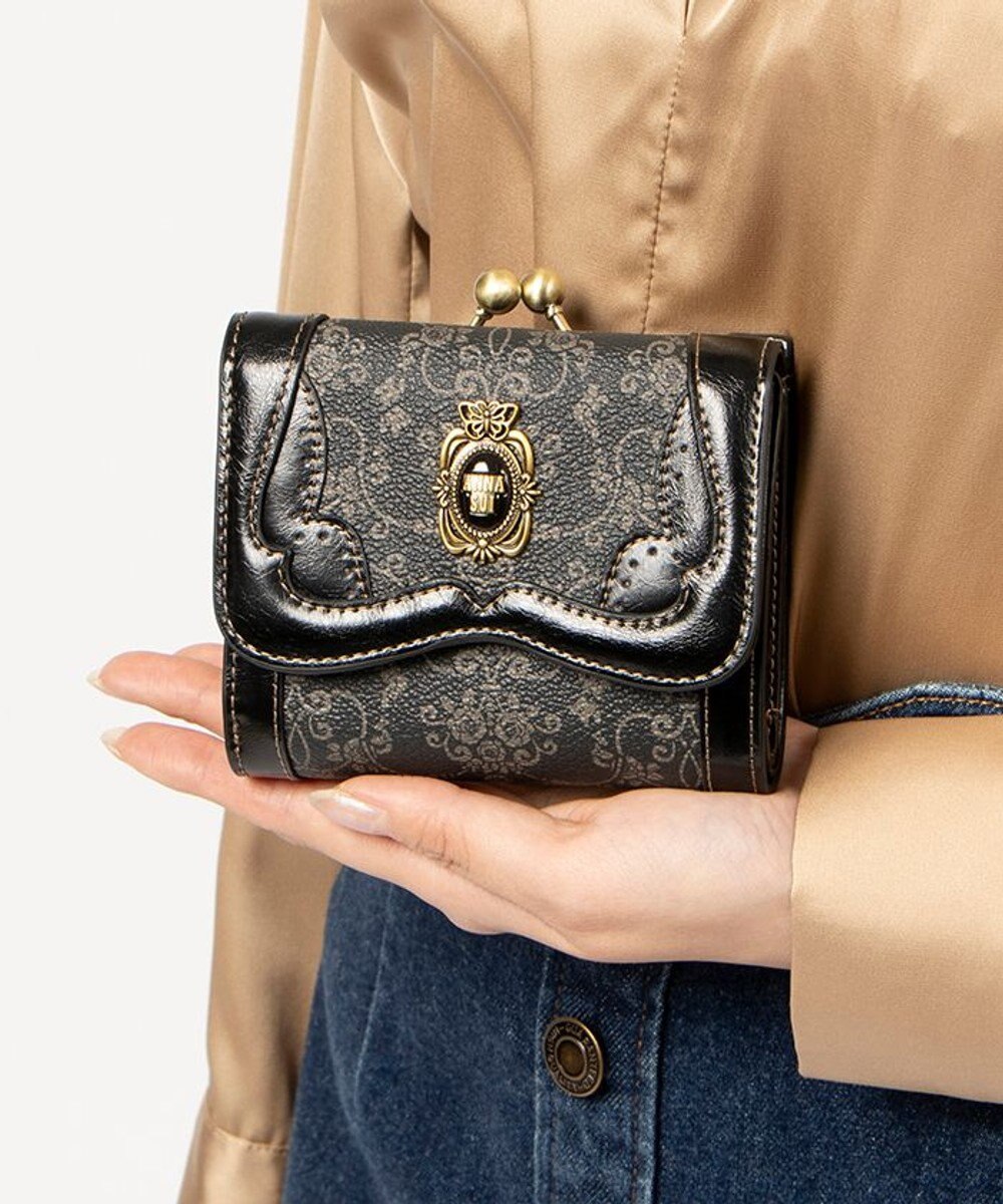 ANNA SUI リーブル 口金二つ折り財布 