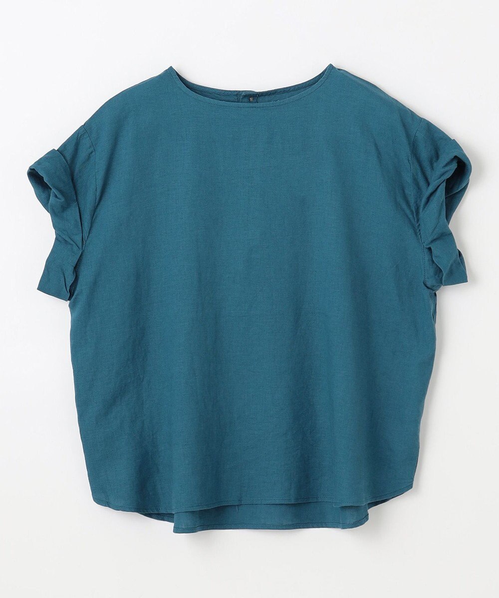 ANY 【手洗い可】ヨーロピアンリネンツイストスリーブブラウス 